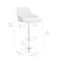 Armen Living Asher Adjustable Black Faux Leather and Chrome Finish Bar Stool LCARBAWABL - alternate 9